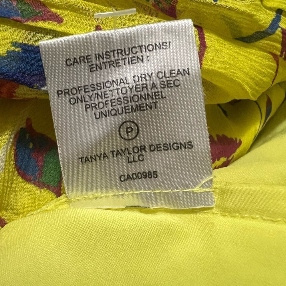 🦋Tanya Taylor Everly Lemon Garden Floral Silk Midi Sleeveless Dress Sz 2 (AA2) - Picture 10 of 10